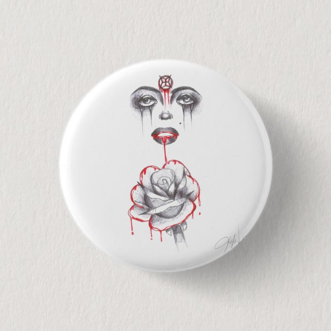 Bitterer süßer Knopf Button (Vorderseite)