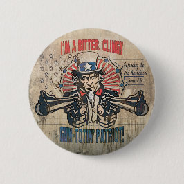 Bitteres, Clingy Gewehr-Toting Patriot Button