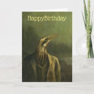 Bittern Gentleman Birthday Card Karte