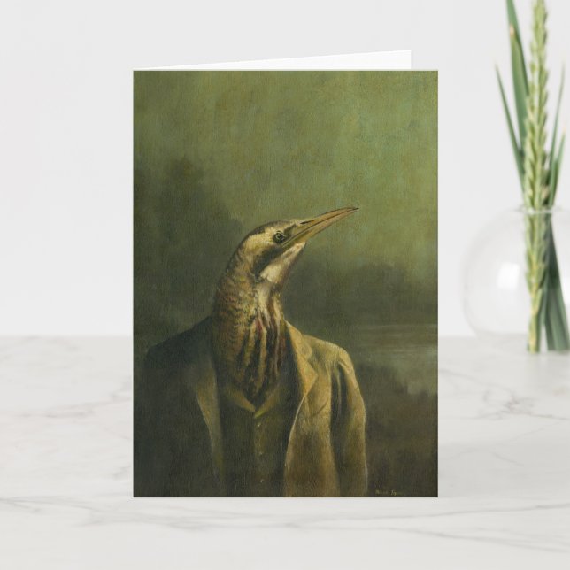 Bittern Gentleman Greetings Card Dankeskarte (Vorderseite)