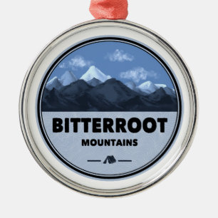Bitterroot Mountains Camping Ornament Aus Metall