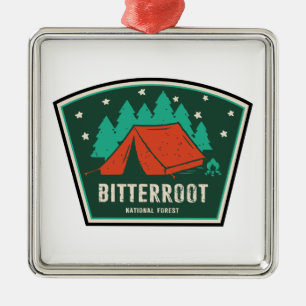 Bitterroot National Forest Camping Ornament Aus Metall