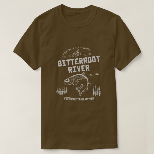 Bitterroot River Montana Fly Fishing  T-Shirt (Design vorne)