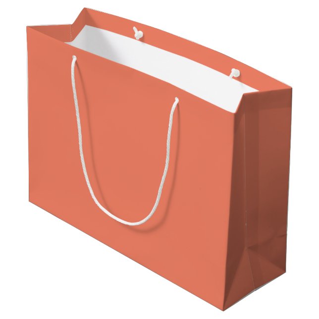 Bittersüße einfarbige Farbe Große Geschenktüte (Rückseite Schrägansicht)