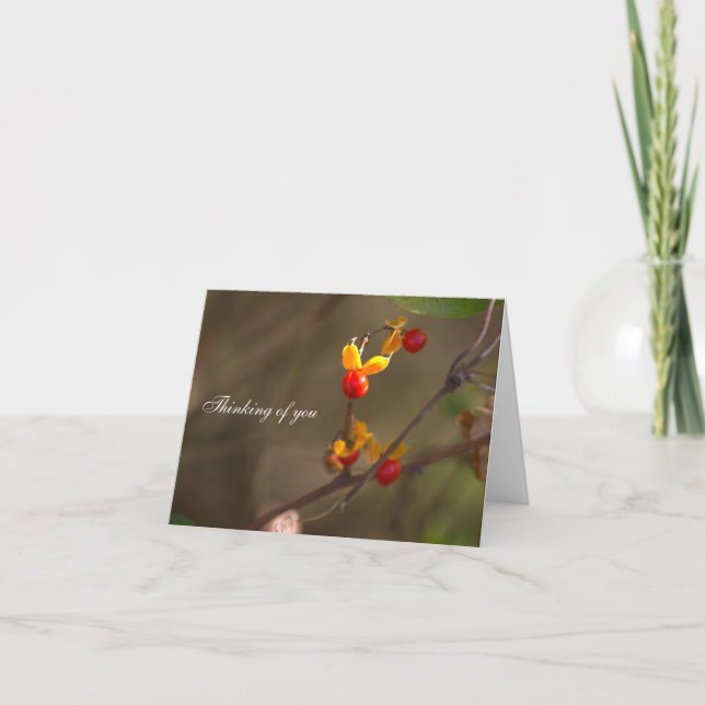 Bittersüße Thinking of You Notecard  Dankeskarte (Vorderseite)