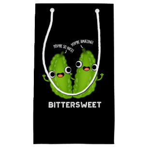 Bittersweet Funny Bitter Gourd Pun Dark BG Kleine Geschenktüte