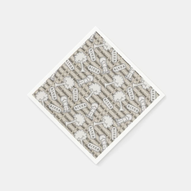 BITUB-Muster (Glauben an das Unglaubliche) Serviette (Ecke)