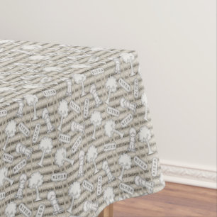 BITUB Muster (Glauben an das Unglaubliche) Tan Tischdecke