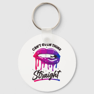 Biual Bi Pride Flag Mouth kann nicht einmal direkt Schlüsselanhänger