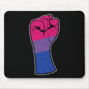 Biual Fist Bi Pride Flag Support Resist Rights Lgb Mousepad