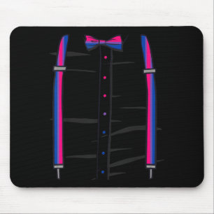 Biual Pride Flag Fliege Und Hosenträger Lgbtq Bi Mousepad