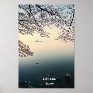 Biwa-See, Kirschblüten, Japan Poster