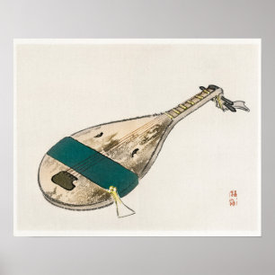 Biwa von Kōno Bairei (1844-1895) Poster