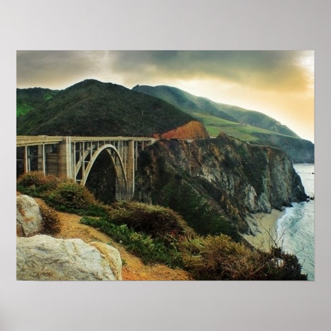 Bixby Bridge Big Sur Print Poster (Vorne)