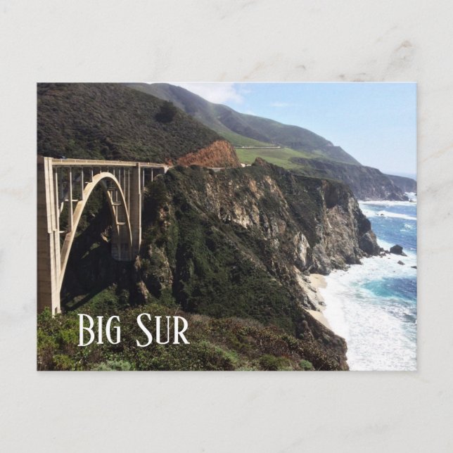 Bixby Creek Bridge, Big Sur Coast, CA Postkarte (Vorderseite)