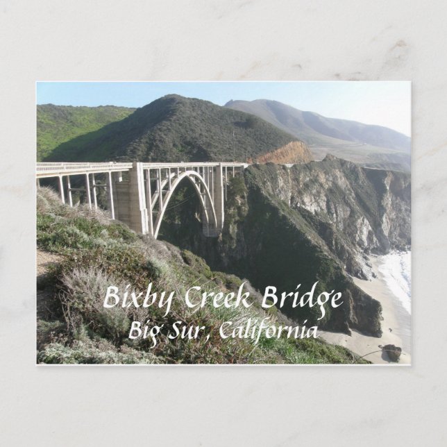 Bixby Creek Bridge, Big Sur, Kalifornien Postkarte (Vorderseite)