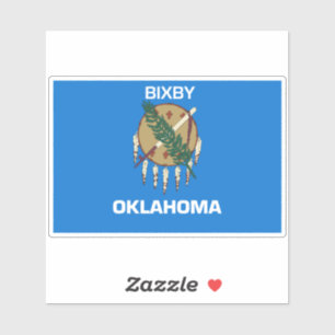 Bixby Oklahoma Flag Aufkleber