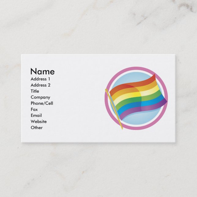 Biz Cards für Personalisierte Regenbogenfahnen Visitenkarte (Vorderseite)