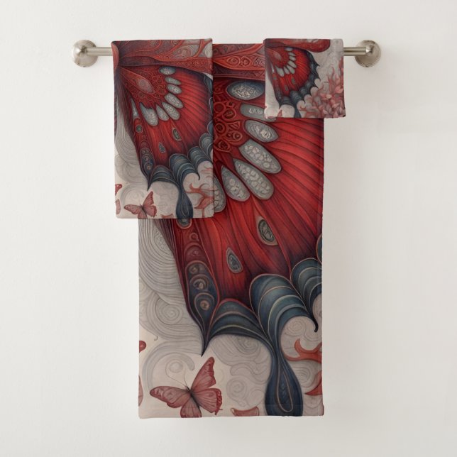 Bizarre Butterfly Insekt Art Badhandtuch Set (Insitu)