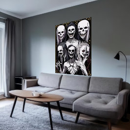 Bizarre cooles Familienporträt | Art der AI Poster