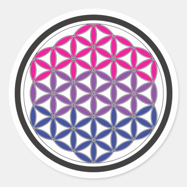 bizarre Geometrie Runder Aufkleber (Vorderseite)