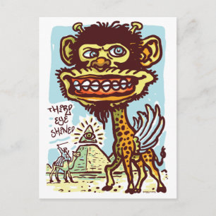 Bizarre Giraffe in Ägypten Postkarte