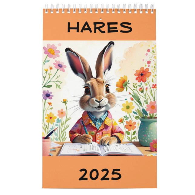 Bizarre, mignon Hares 2025 Calendrier (Protection)