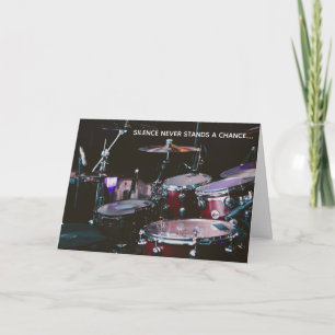 Bizarre pas de silence Lourd Tambour Carte d'anniv