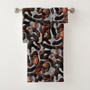 Bizarre taché rouge à corail texture sculptée en g