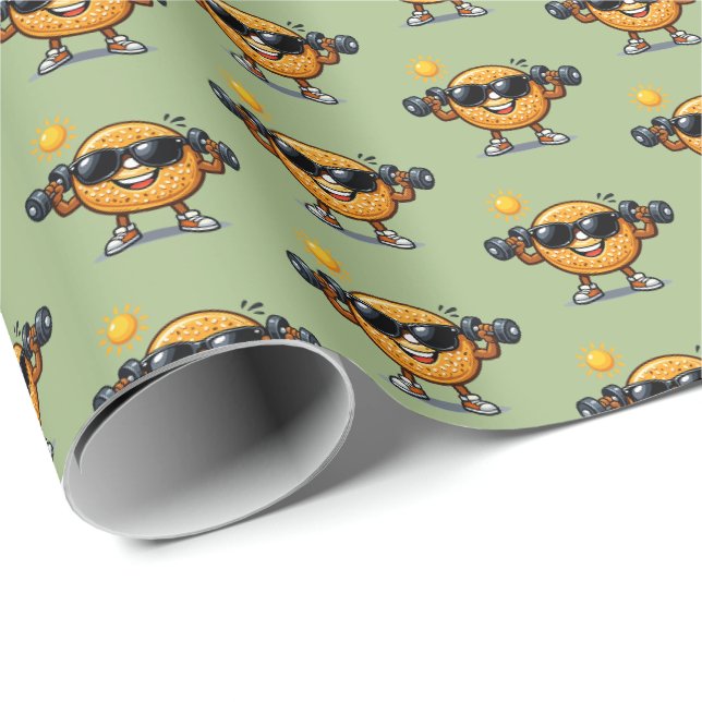 Bizeps-Bagel Geschenkpapier (Rolleneckpunkt)