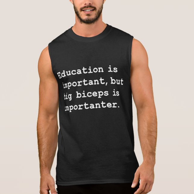 Bizeps ist importanter ärmelloses shirt (Vorderseite)