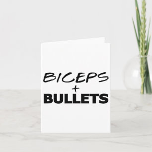 Bizeps und Bullets Workout Fitness Bodybuilding Gi Karte