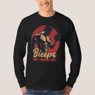 Bizeps wachsen nicht auf Bäumen BACKPRINT Bodybui T-Shirt