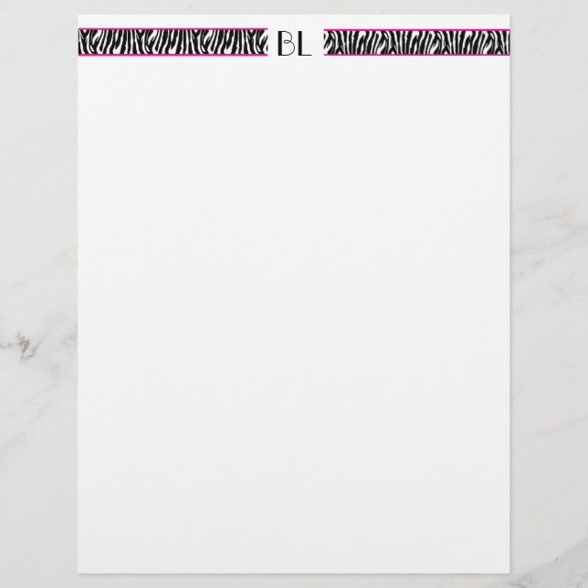 Bizzie Lizzie Zebra Letterhead (Vorderseite)