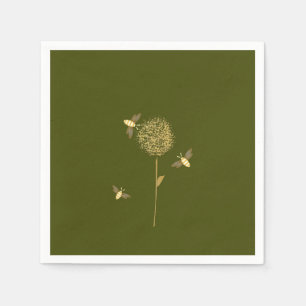 Bizzy Bienen auf einem Dandelion Papier Napkins Serviette