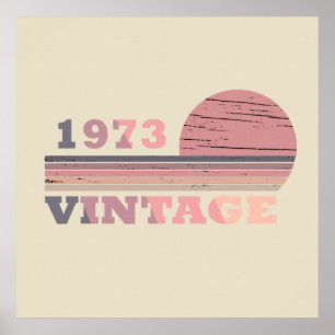 Bj 1973 Vintage Geburtstagsgeschenk Poster