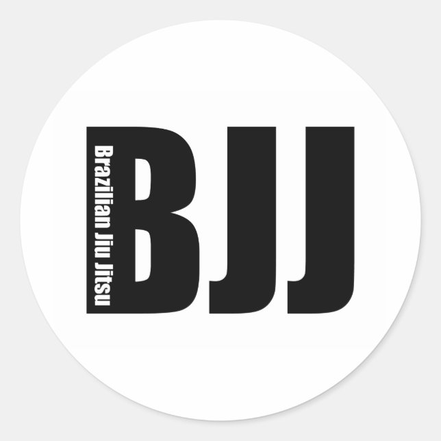BJJ - Brasilianischer Jiu Jitsu Runder Aufkleber (Vorderseite)
