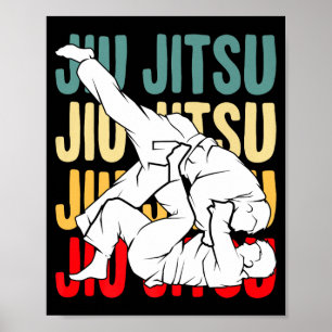 BJJ Brasilianisches Jiu Jitsu Kinder Jungen Männer Poster