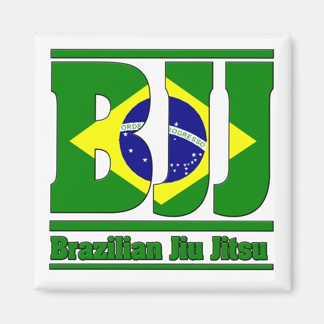 BJJ Brazilian Jiu Jitsu Flag MIXED MARTIAL ARTS Magnet (Vorne)