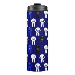 BJJ Brazilian Jiu Jitsu Gi Pattern Thermosbecher