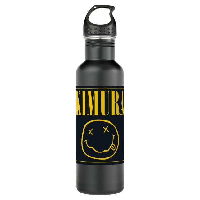 BJJ Brazilian Jiu Jitsu Kimura Grunge 90er Design  Edelstahlflasche (Vorderseite)
