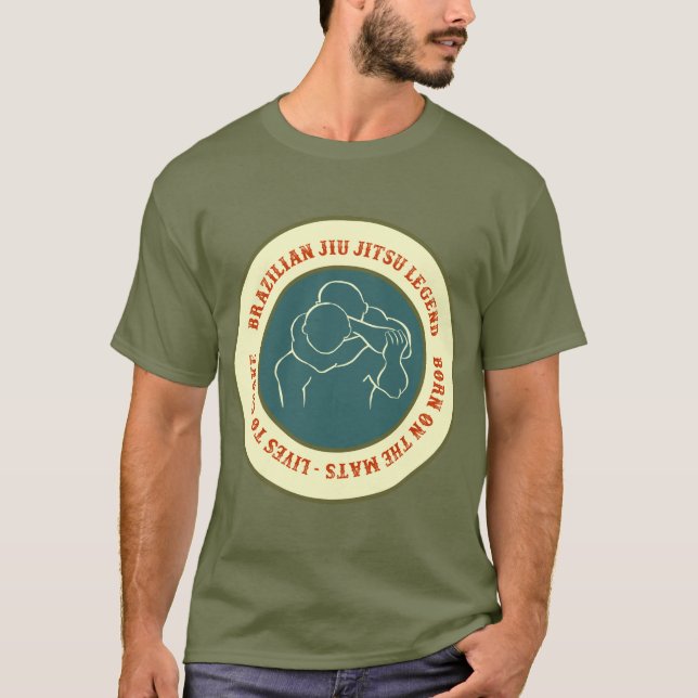 BJJ Brazilian Jiu Jitsu Live To Choke Personalisie T-Shirt (Vorderseite)