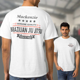 BJJ Brazilian Jiu jitsu Personalisiert Front & Rea T-Shirt