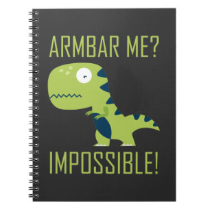BJJ Brazilian Jiu Jitsu TRex Armbar Humor Notizblock