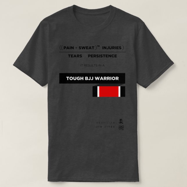 BJJ Brazilian Jiu Jitsu Warrior Equation T-Shirt (Design vorne)