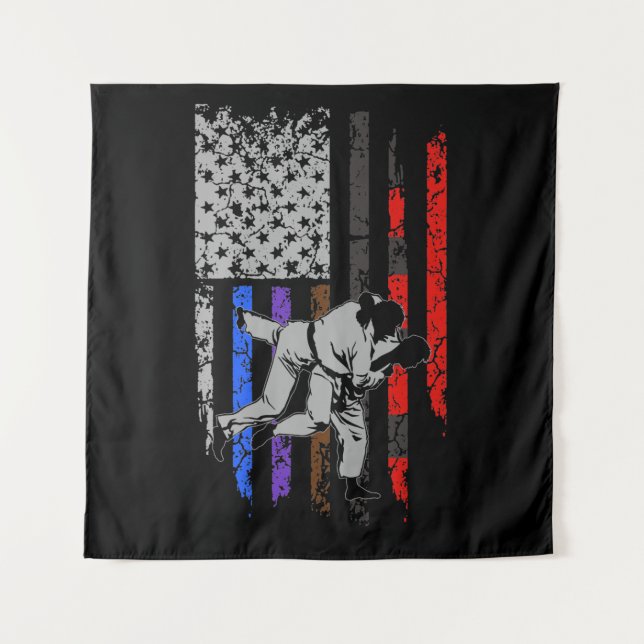 BJJ-Flag für die brasilianische Jiu Jitsu Stars &  Wandteppich (Vorderseite)