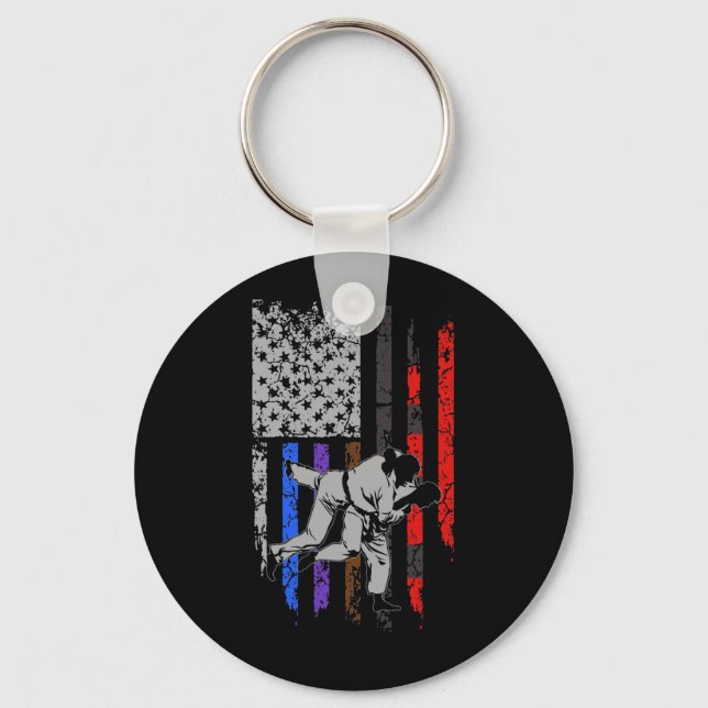 BJJ-Flag von Jiu Jitsu Stars & Stripes Schlüsselanhänger (Vorderseite)