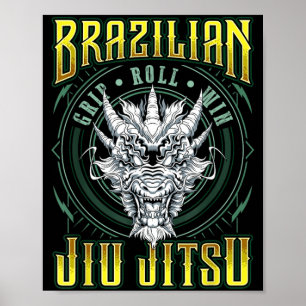 BJJ-Griff-Roll-Sieg - Grappling Jiu Jitsu Drache Poster
