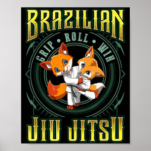 BJJ-Griff-Roll-Sieg - Grappling Jiu Jitsu Kampf Poster
