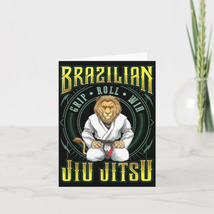 BJJ-Griff-Rollensieg - Grappling Jiu Jitsu Löwe Karte